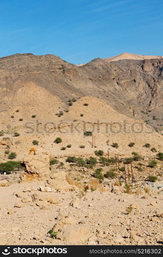 gorge and canyon the deep cloudy sky in oman the old mountain