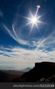 gorge and canyon the deep cloudy sky in oman the old mountain