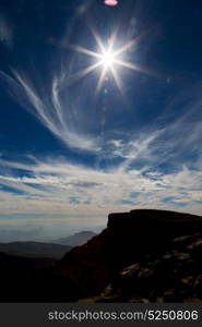 gorge and canyon the deep cloudy sky in oman the old mountain