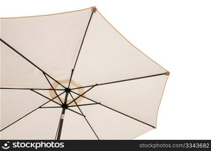 gorgeous beach or pool outdoor umbrella isolated on white background