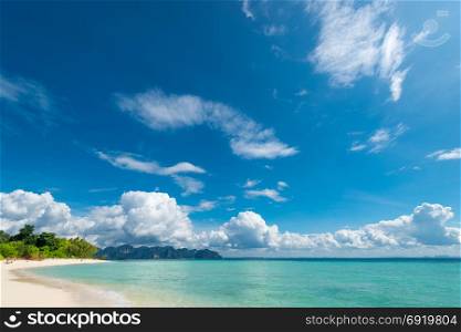 gorgeous beautiful scenery Poda island, Thailand deserted beach