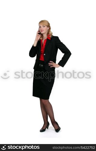 Gorgeous businesswoman on phone