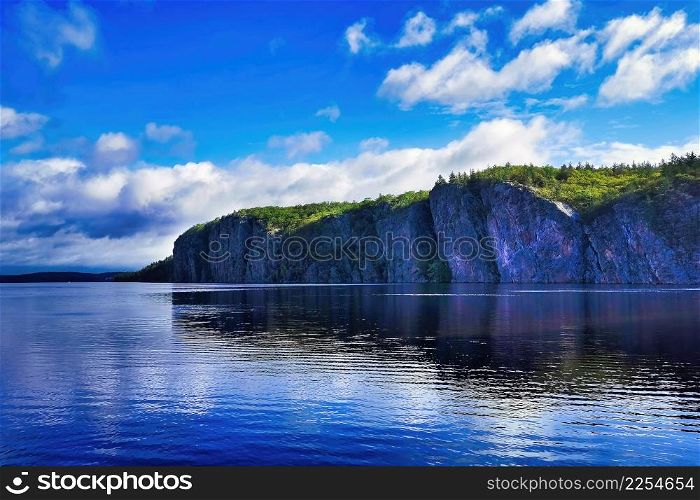 Gorgeous cliff at a provincial park under blue sky