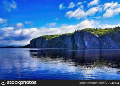 Gorgeous cliff at a provincial park under blue sky