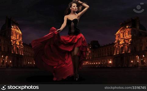 Gorgeous flamenco dancer