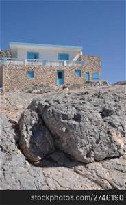 gorgeous greek house on the stones of Pserimos island