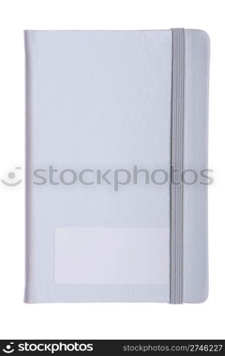 gorgeous grey notebook, diary or agenda (isolated on white background)