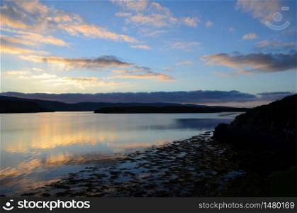 Gorgeous look at clouds reflecting in the loch at Dunvegan.