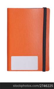 gorgeous orange notebook, diary or agenda (isolated on white background)