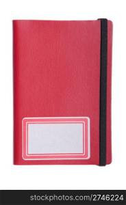 gorgeous red notebook, diary or agenda (isolated on white background)