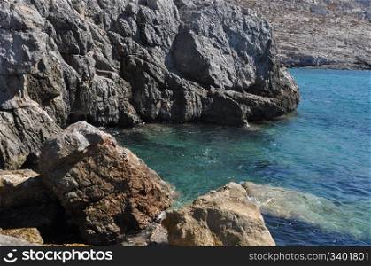 gorgeous seascape on a desert island in Greece