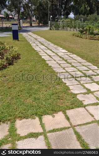 gorgeous stone walkway in the park