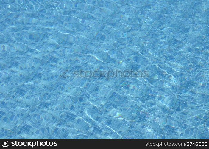 gorgeous water ripples in a blue swimming pool