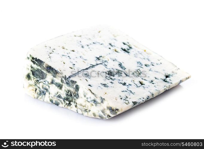 Gorgonzola cheese part isolated on white background