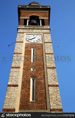 gorla old abstract in italy the wall and church tower bell sunny day