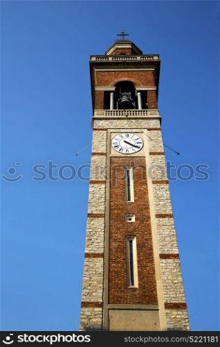gorla old abstract in italy the wall and church tower bell sunny day