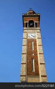 gorla old abstract in italy the wall and church tower bell sunny day