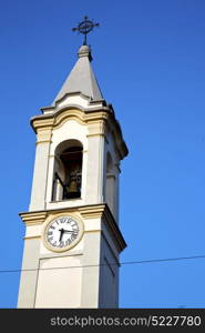 gorla old abstract in italy the wall and church tower bell sunny day