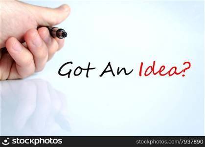 Got An Idea Concept Isolated Over White Background