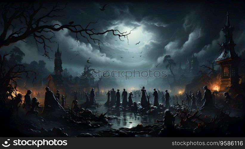 Gothic Castle  Haunting Halloween Night