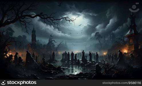 Gothic Castle  Haunting Halloween Night
