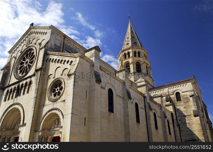 Gothic church in city of Nimes in southern France