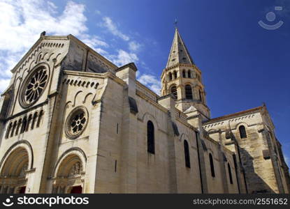 Gothic church in city of Nimes in southern France