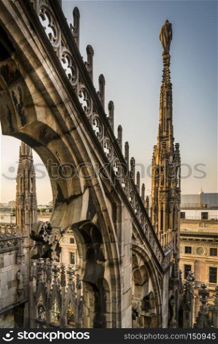 Gothic Structure of Duomo Di Milano, Italy.