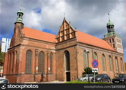 Gothic style St. Bridget Church (Polish: Kosciol Swietej Brygidy) in Gdansk (Danzig), Poland