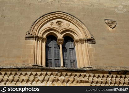 gothic window house in the old city, Malta