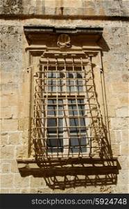 gothic window house in the old city, Malta