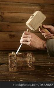 gouge wood chisel carpenter tool hand hammer craftman