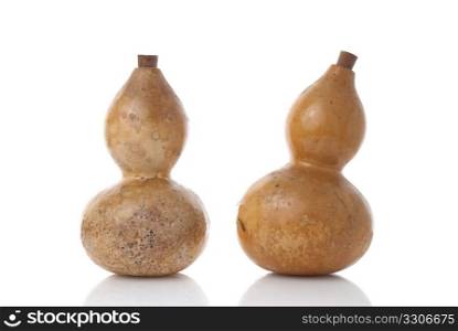 Gourds isolated on white background.