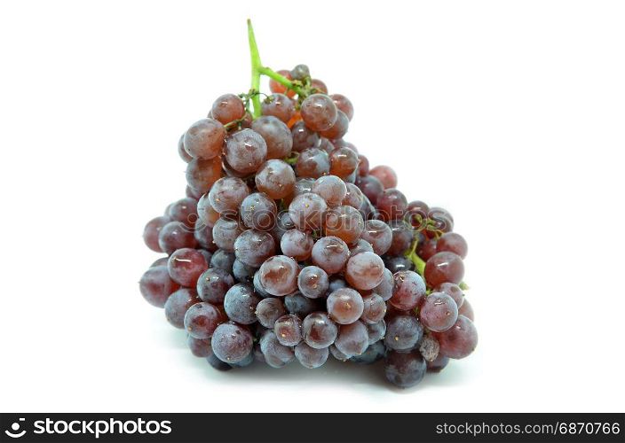 Gourmet champagne grapes isolated on white background