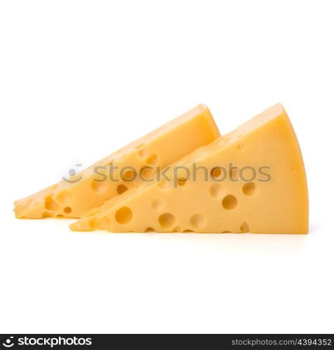 Gourmet cheese piece isolated on white background