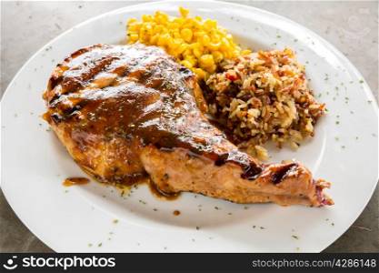 Gourmet Main Entree Course grilled pork chop