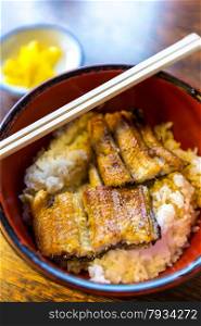 gourmet Unagi donburi, grilled japanese eel on rice
