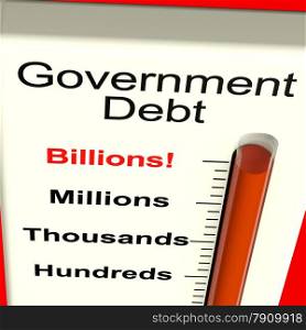 Goverment Debt Meter Showing Nation Owing Billions. Goverment Debt Meter Shows Nation Owing Billions