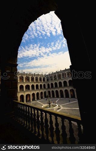 Government building viewed through an arch, National Palace, Zocalo, Mexico City, Mexico