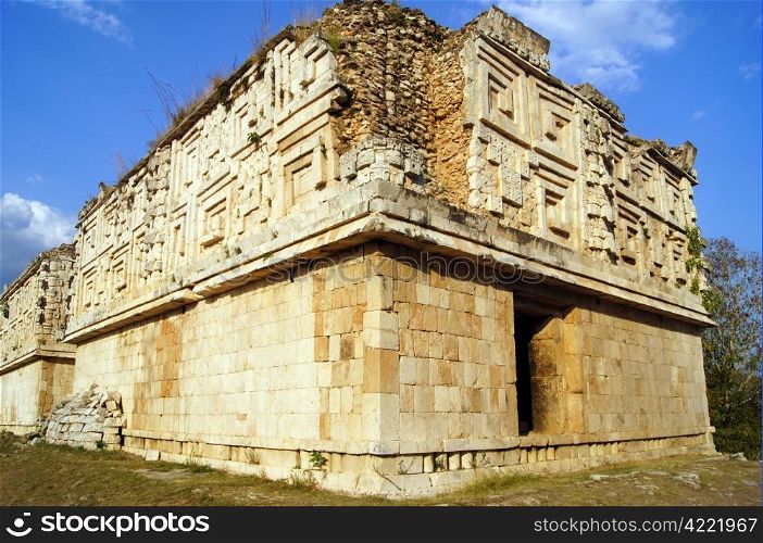 Governor palace in Uxmal, Yucatan peninsula, Mexico