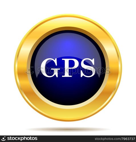 GPS icon. Internet button on white background.