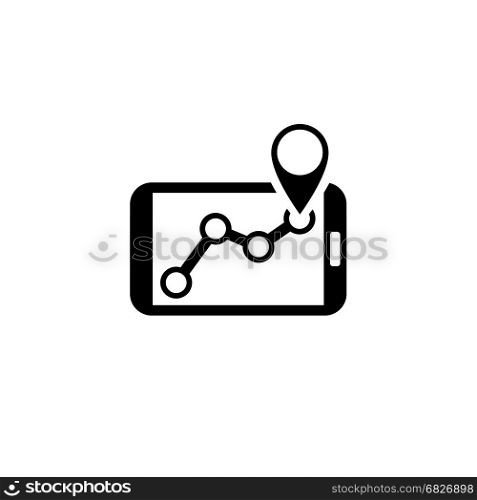GPS Navigation Icon. Flat Design.. GPS Navigation Icon. Flat Design. Mobile Devices and Services Concept. Isolated Illustration.