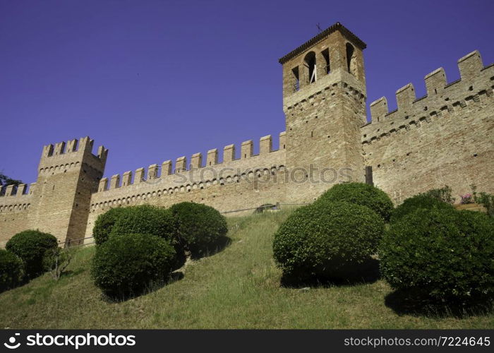 Gradara, Pesaro e Urbino province, Marche, Italy, historic town surrounded by walls