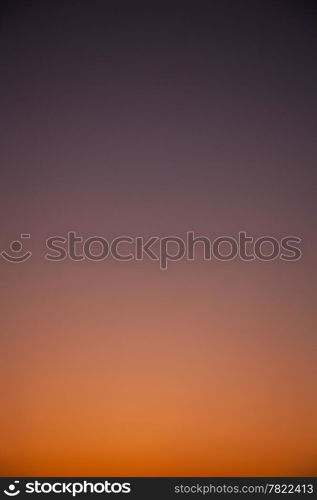 Gradation of the evening sky, the sky is almost the color gradients.