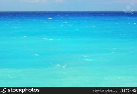 Gradient water in Lefkada Island in Ionian Sea, Greece