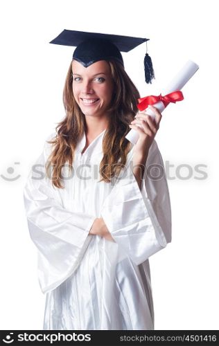 Graduate isolated on the white