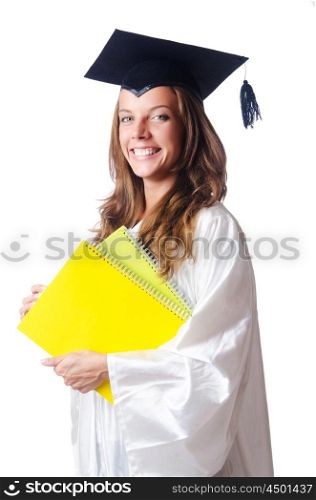 Graduate isolated on the white