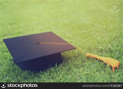 Graduates of the University,Of graduates holding hats along with success, Education concept.