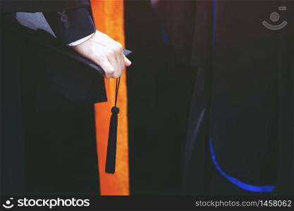 Graduation: Student Standing With Diploma