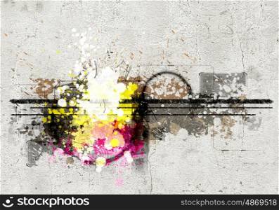 Graffiti background. Abstract image with graffiti on grunge background